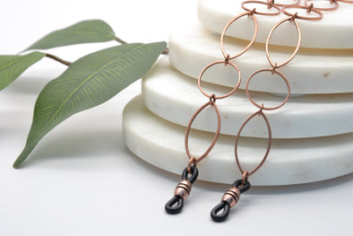 Large Link Antique Copper Glasses Chain