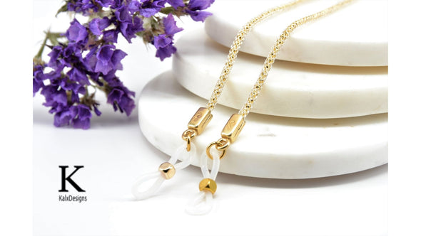 Gold and silver glasses chain