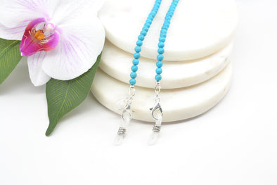 Genuine Turquoise Gemstone Glasses Chain