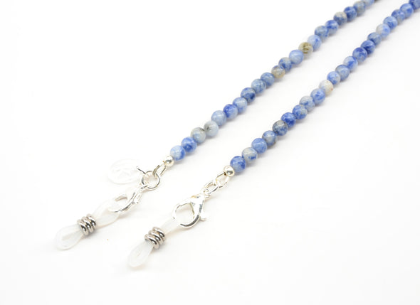 Denim Lapis Gemstone Glasses Chain