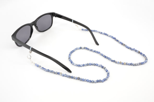 Denim Lapis Gemstone Glasses Chain