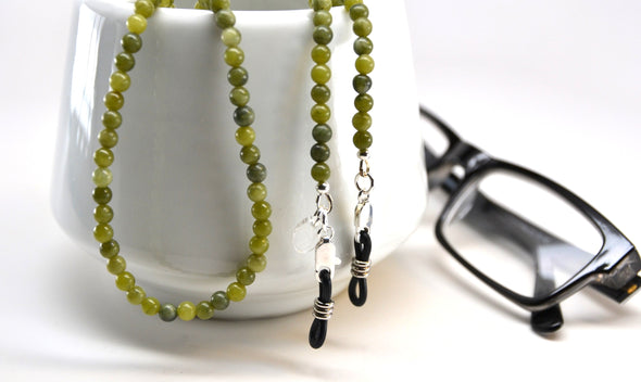 Jade Gemstone Glasses Chain