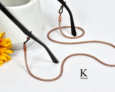 Silky Antique Copper Glasses Chain