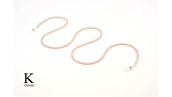 Rose gold and silver glasses chain