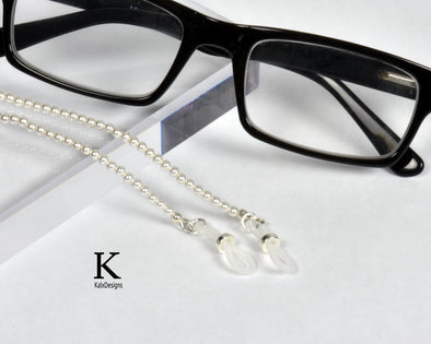 3mm white Austrian pearl glasses chain