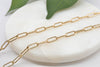 Small paperclip bright gold glasses chain