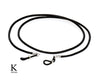 Basic black leather glasses chain