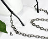 Chunky gunmetal glasses chain
