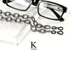 Chunky gunmetal glasses chain