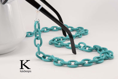 Chunky turquoise glasses chain