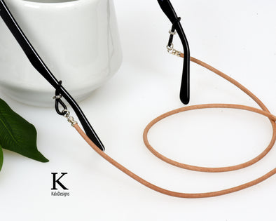 natural leather glasses chain