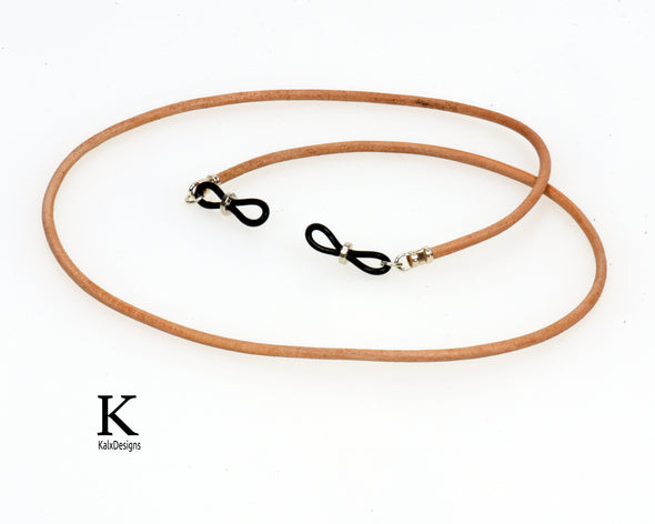 natural leather glasses chain