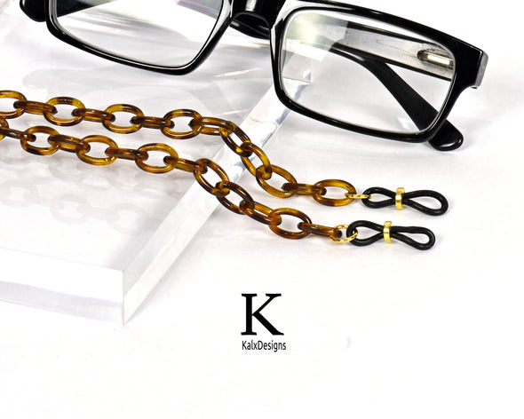 Small link tortoise glasses chain
